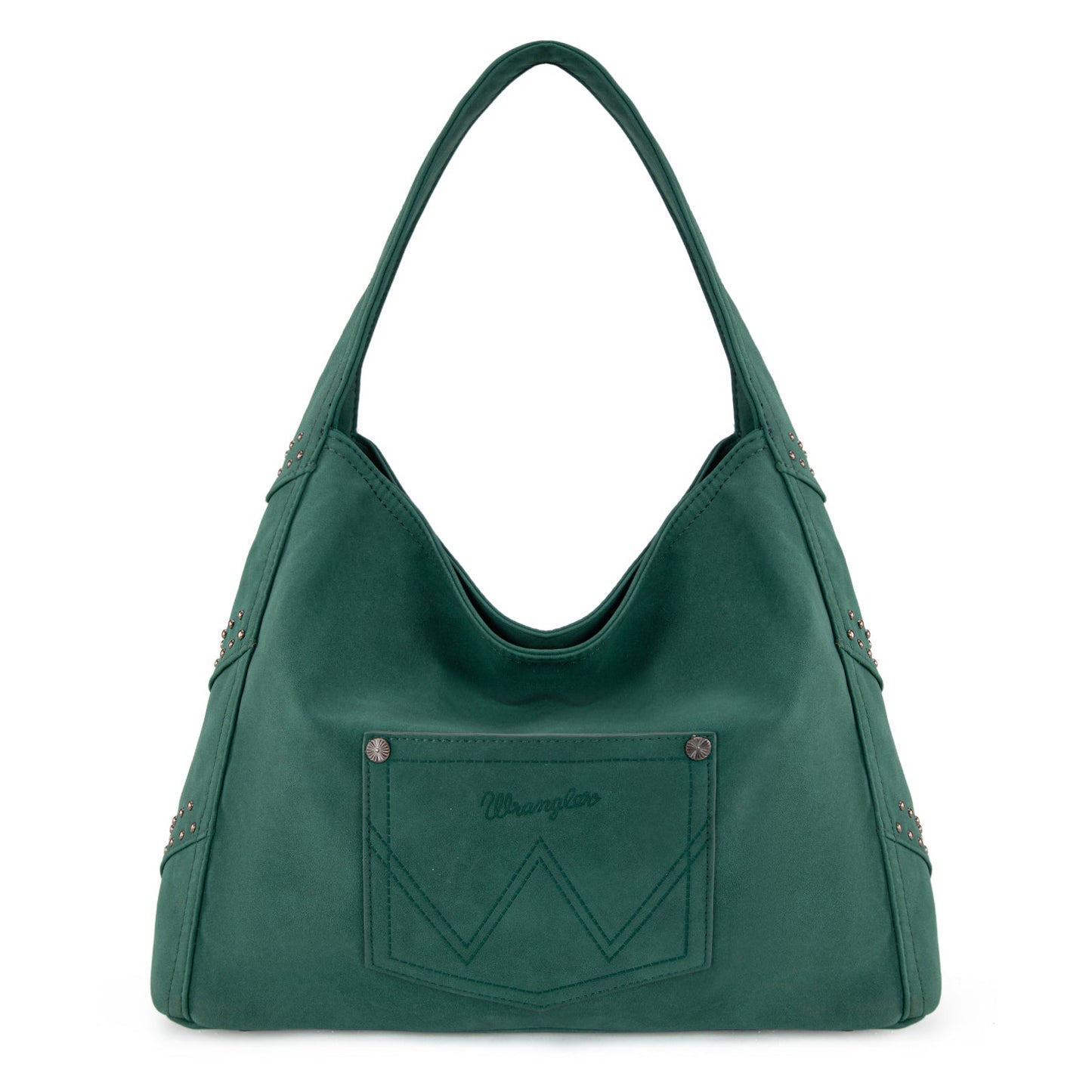 WG244-9182  Wrangler Fringe Studded Hobo Bag- Turquoise