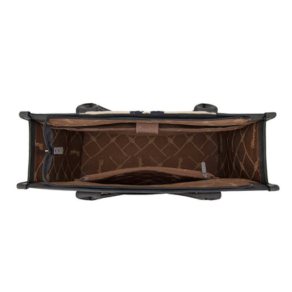 WG226G-8119  Wrangler Tooled Aztec Pattern Print Concealed Carry Large Tote - Black