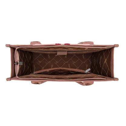WG226G-8119  Wrangler Tooled Aztec Pattern Print Concealed Carry Large Tote -Dark Pink