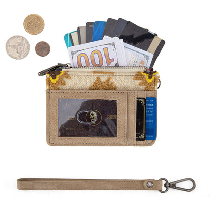 WG226-W069 Wrangler Aztec Print Card Wallet -Tan