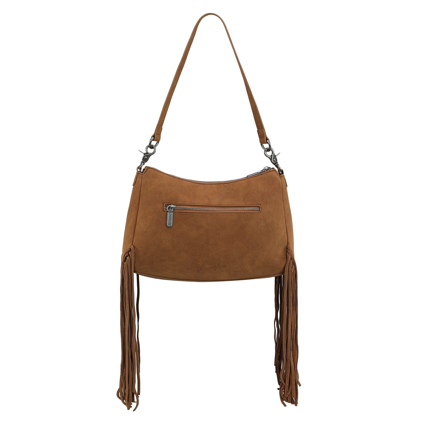 WG241-2022  Wrangler Fringe Buckle Hobo Bag/Crossbody Bag - Brown