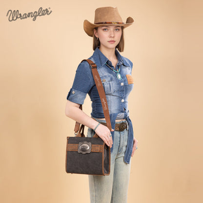WG250-81202BK    Wrangler Buckle Tote/Crossbody -Black