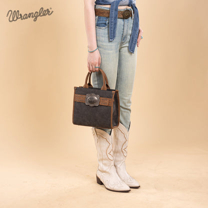 WG250-81202BK    Wrangler Buckle Tote/Crossbody -Black