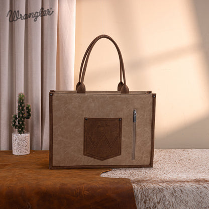 WG250G-8119TN    Wrangler Buckle Concealed Carry Large Tote-Tan