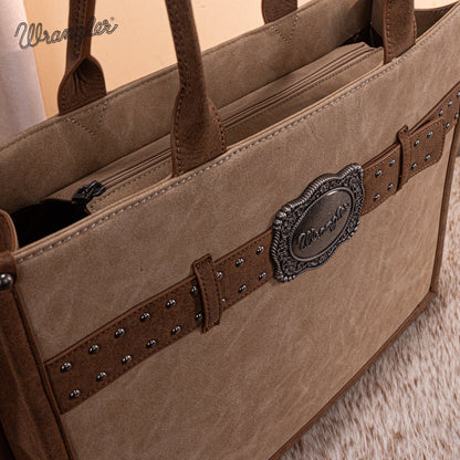 WG250G-8119TN    Wrangler Buckle Concealed Carry Large Tote-Tan