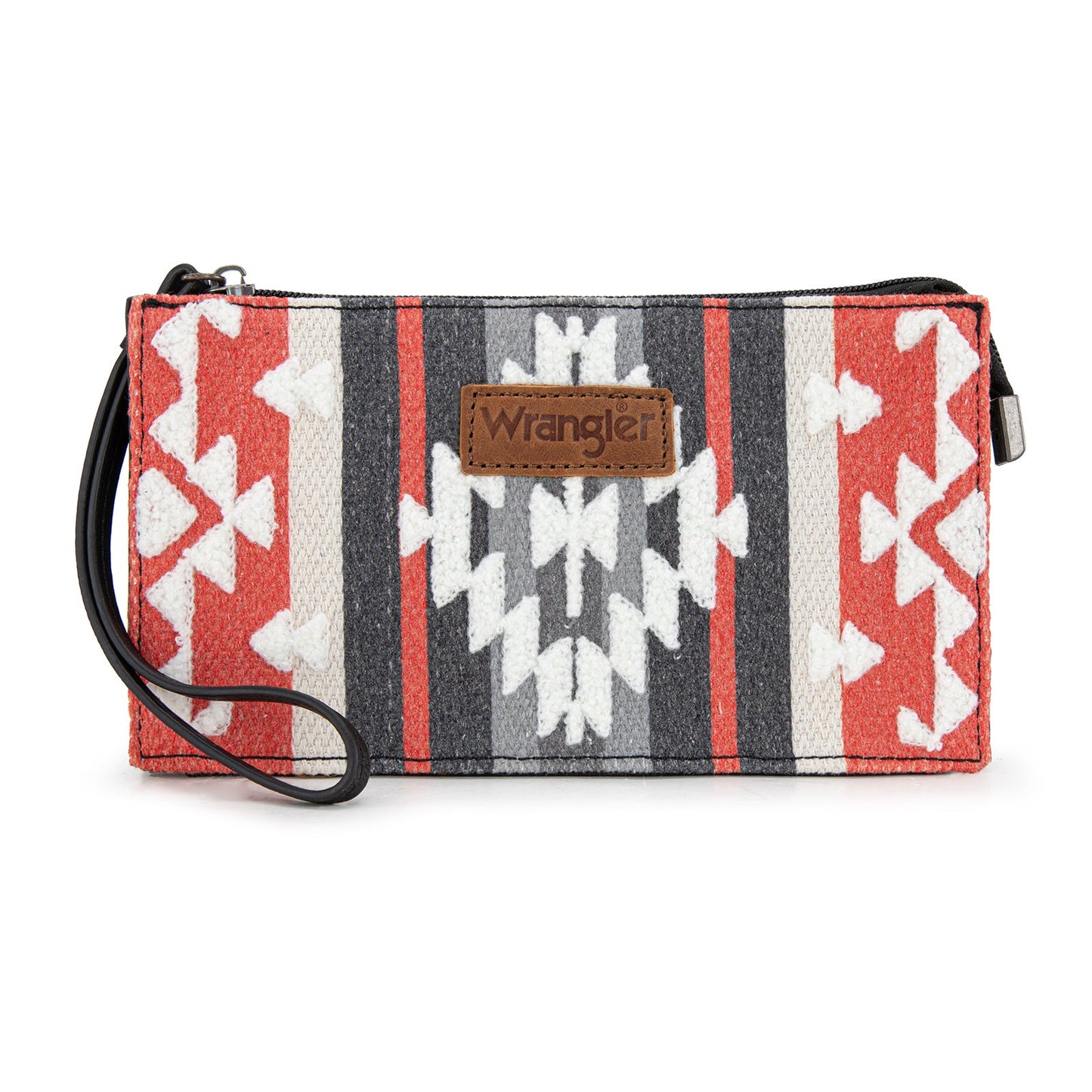 WG275-181  Wrangler Sherpa Aztec Canvas  Clutch - Black