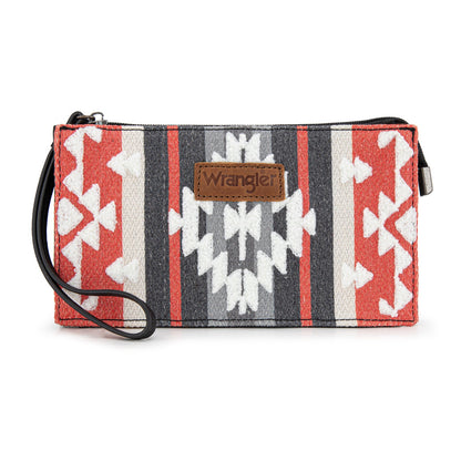 WG275-181  Wrangler Sherpa Aztec Canvas  Clutch - Black
