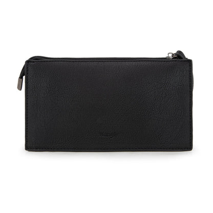 WG275-181  Wrangler Sherpa Aztec Canvas  Clutch - Black
