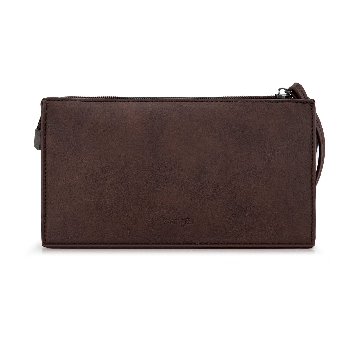 WG275-181  Wrangler Sherpa Aztec Canvas  Clutch -Coffee