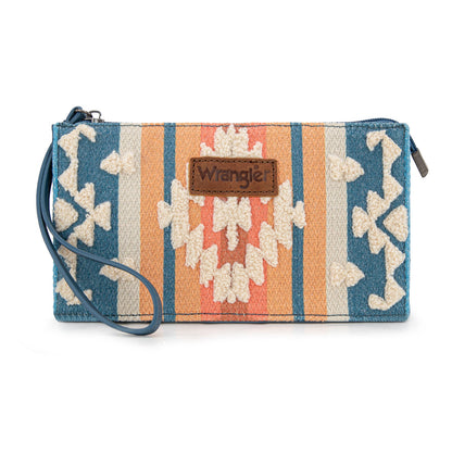 WG275-181  Wrangler Sherpa Aztec Canvas  Clutch -Jean