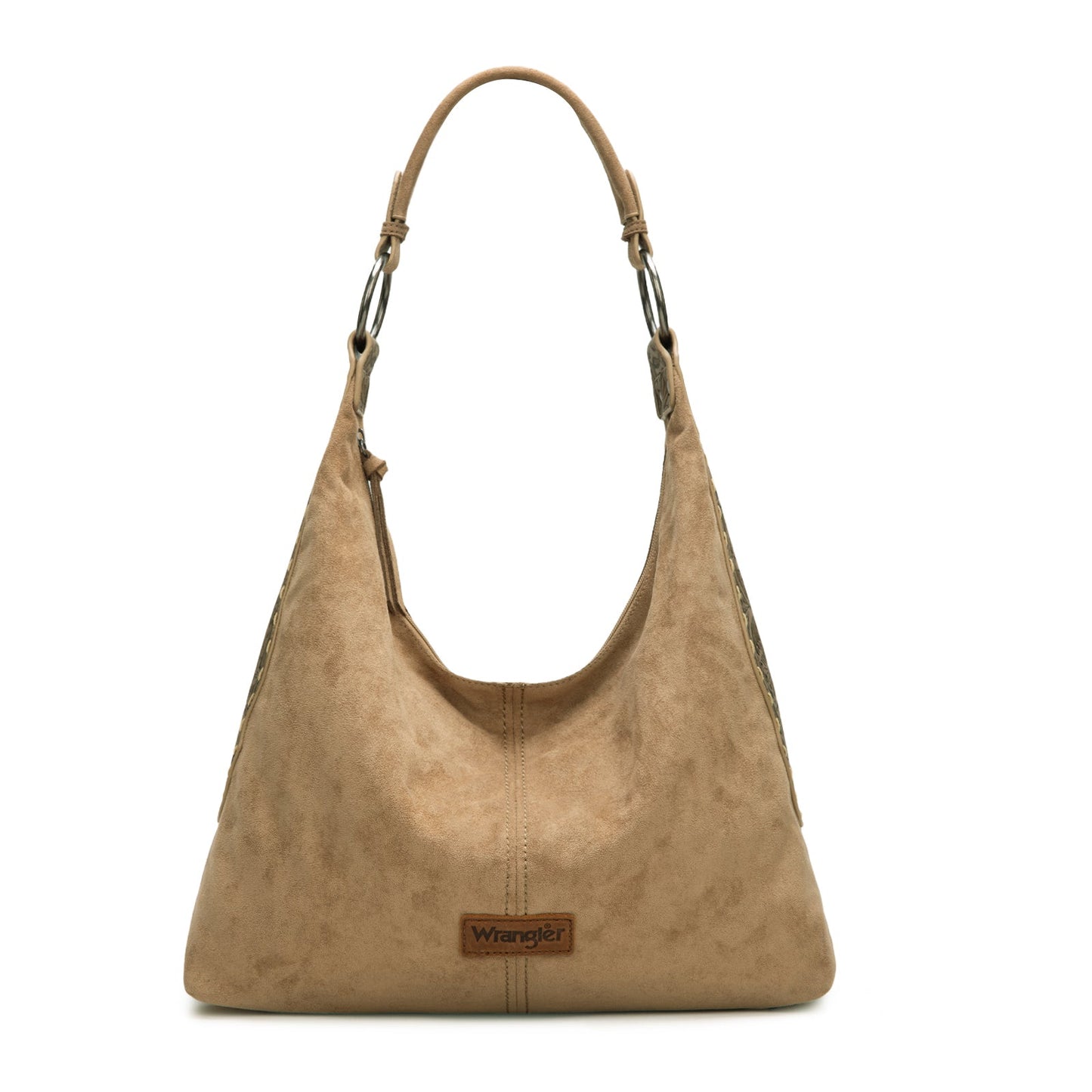 WG276-9182  Wrangler Floral Tooled Hobo Bag with Pouch-Khaki