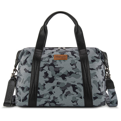 WG286-5110 Wrangler Camo Print Collection Duffle Bag -Black