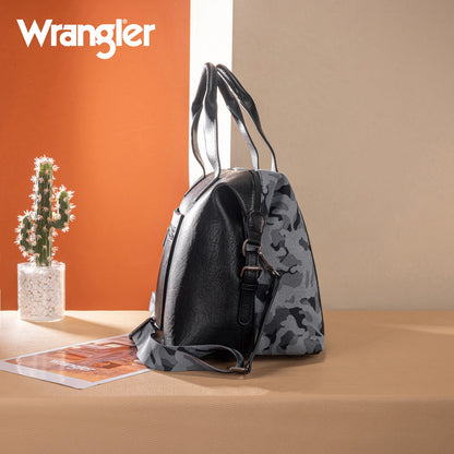 WG286-5110 Wrangler Camo Print Collection Duffle Bag -Black