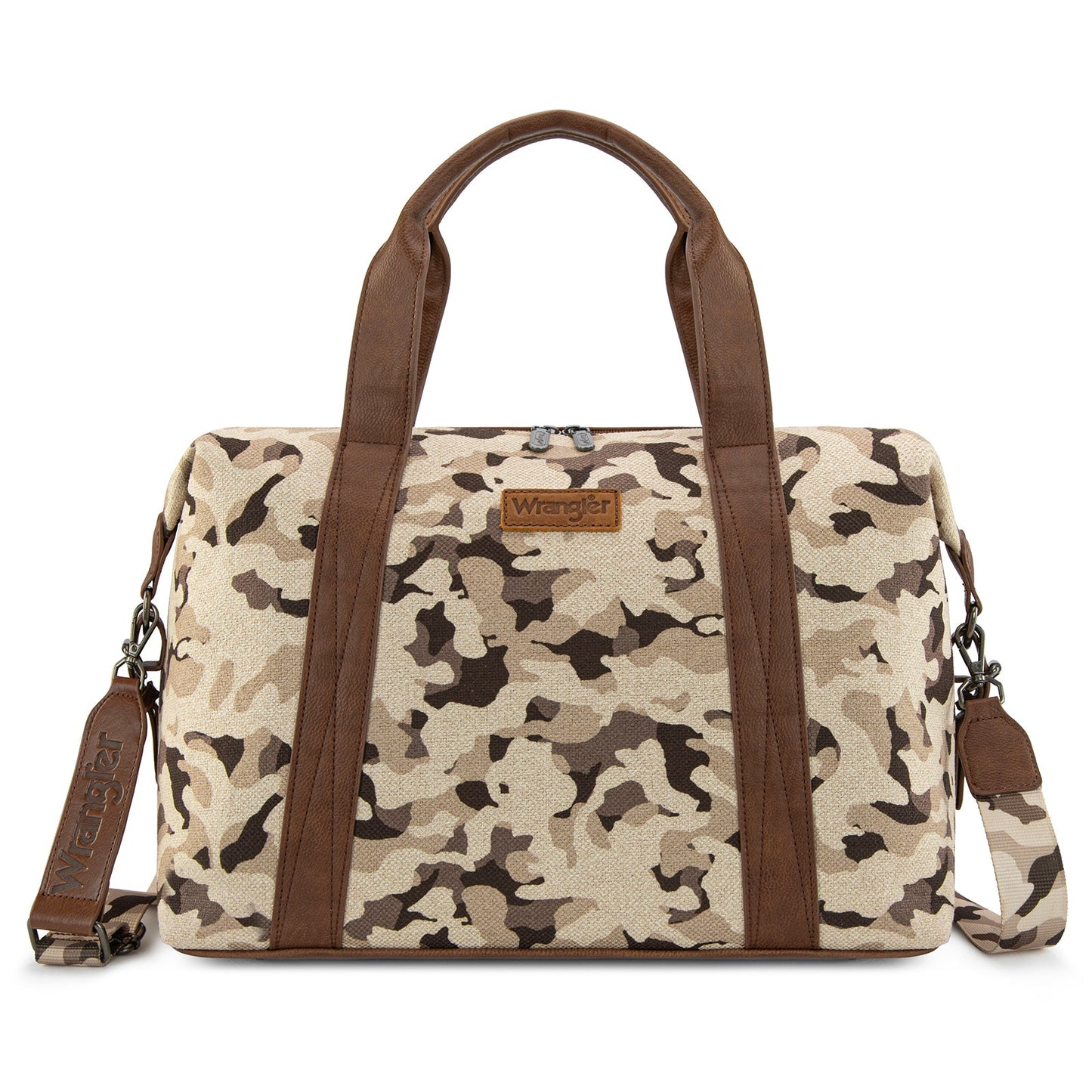 WG286-5110 Wrangler Camo Print Collection Duffle Bag -Brown