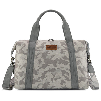 WG286-5110 Wrangler Camo Print Collection Duffle Bag -Grey