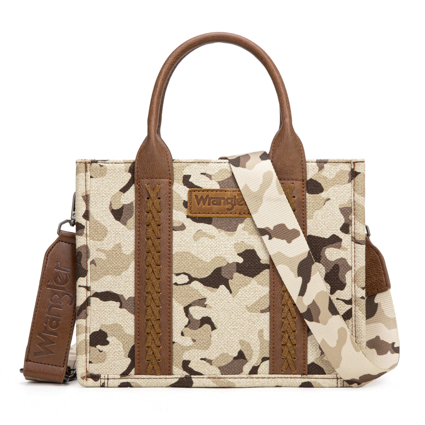 WG286-8120S  Wrangler Camo Print  Tote/Crossbody -Brown