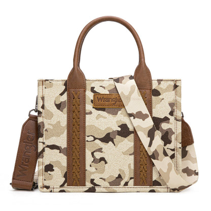 WG286-8120S  Wrangler Camo Print  Tote/Crossbody -Brown