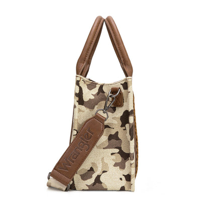 WG286-8120S  Wrangler Camo Print  Tote/Crossbody -Brown