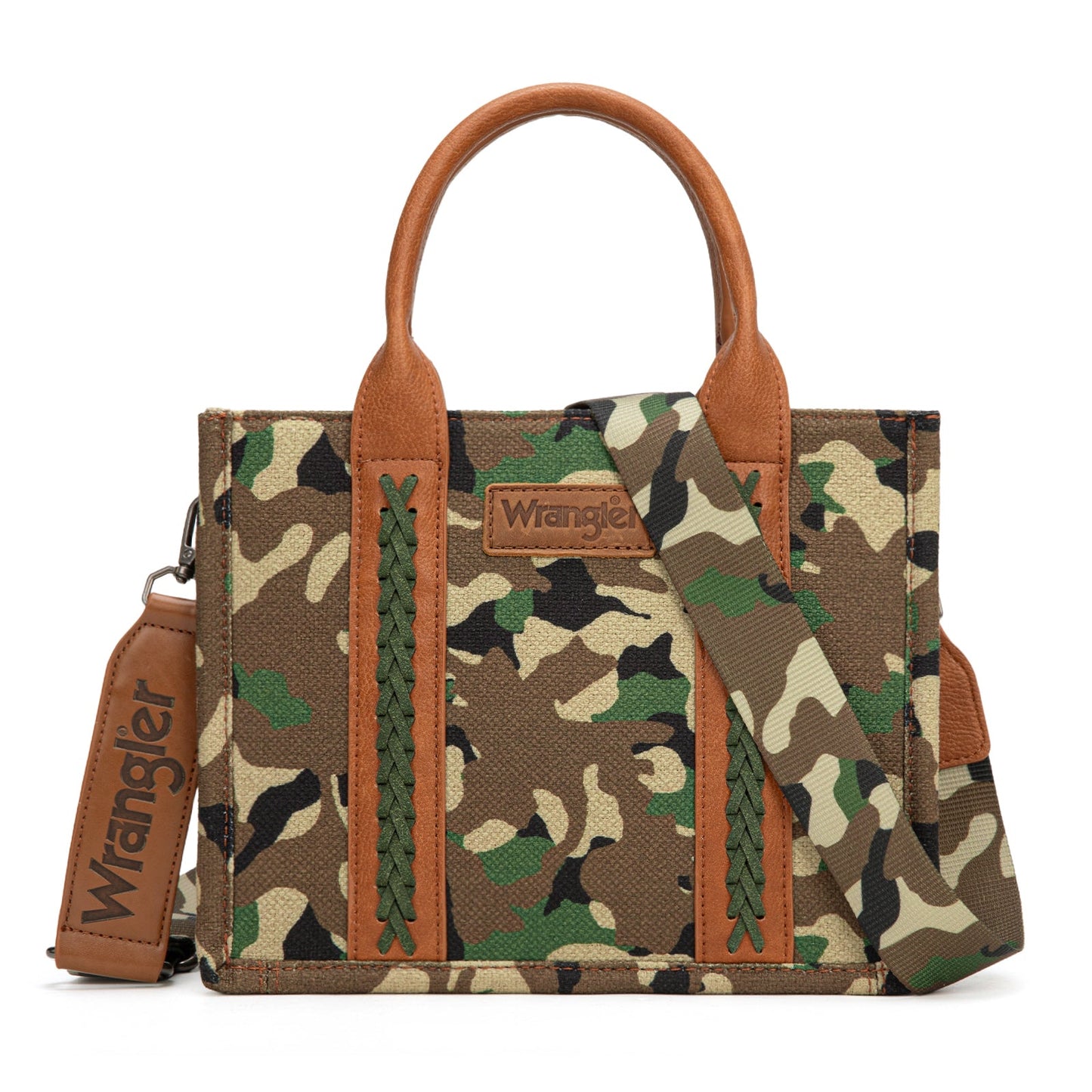WG286-8120S  Wrangler Camo Print Tote/Crossbody -Green