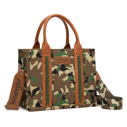 WG286-8120S  Wrangler Camo Print Tote/Crossbody -Green
