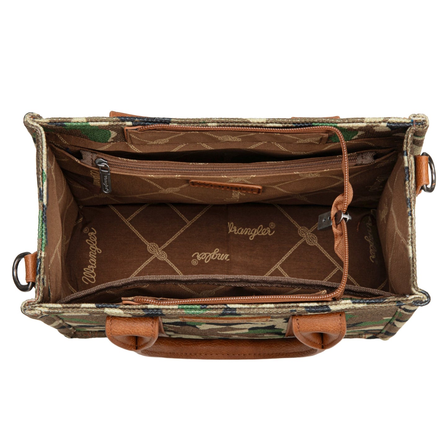 WG286-8120S  Wrangler Camo Print Tote/Crossbody -Green