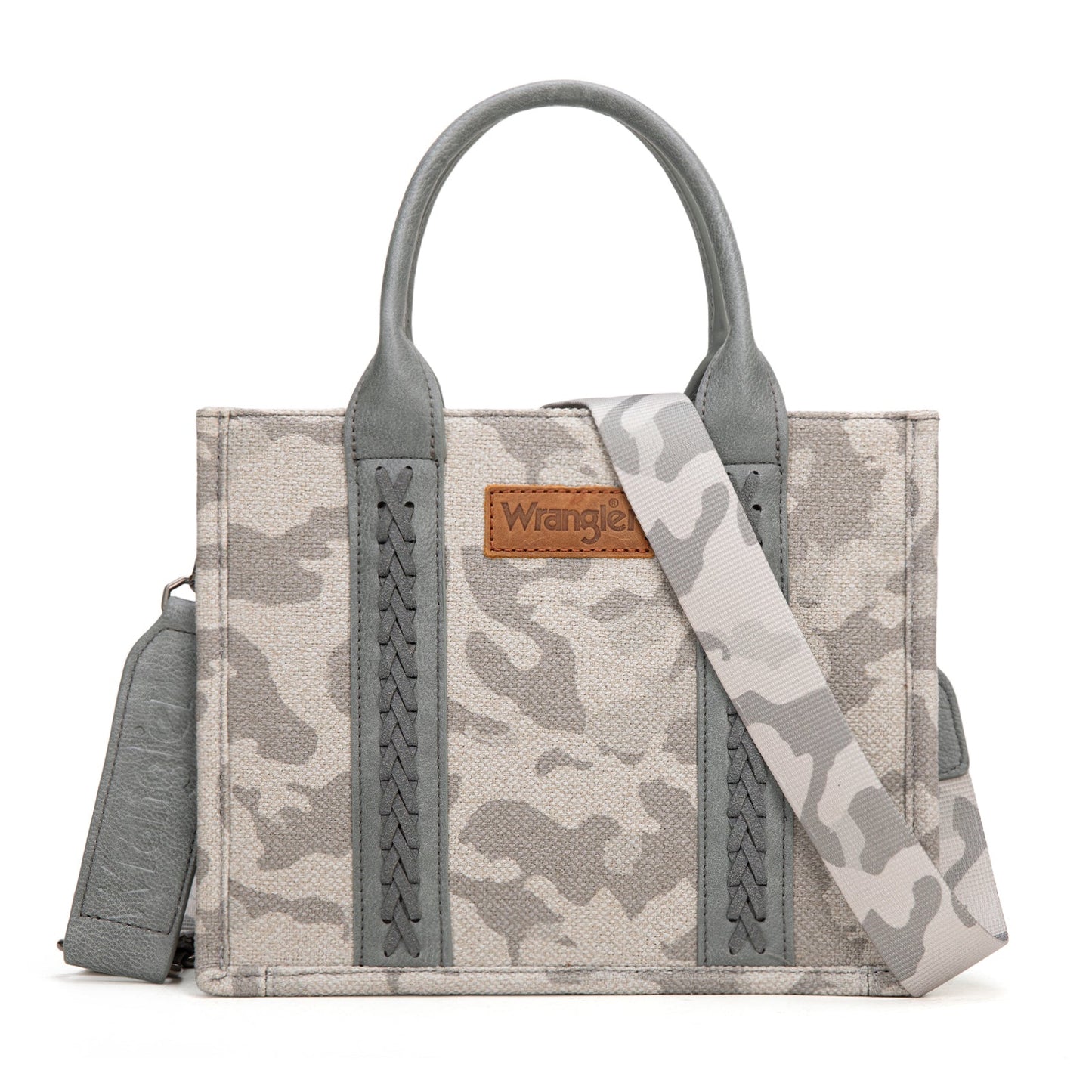 WG286-8120S  Wrangler Camo Print Tote/Crossbody -Grey