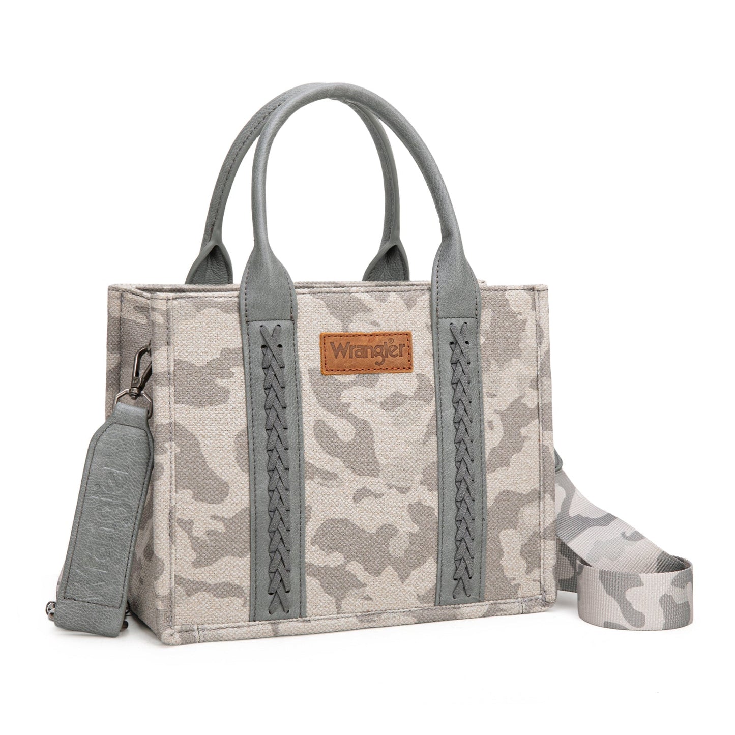 WG286-8120S  Wrangler Camo Print Tote/Crossbody -Grey