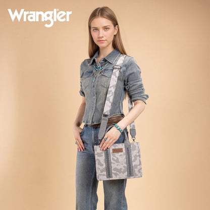 WG286-8120S  Wrangler Camo Print Tote/Crossbody -Grey