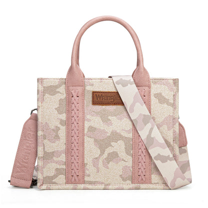 WG286-8120S  Wrangler Camo Print Tote/Crossbody - Pink
