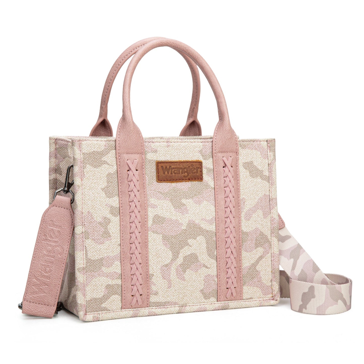WG286-8120S  Wrangler Camo Print Tote/Crossbody - Pink