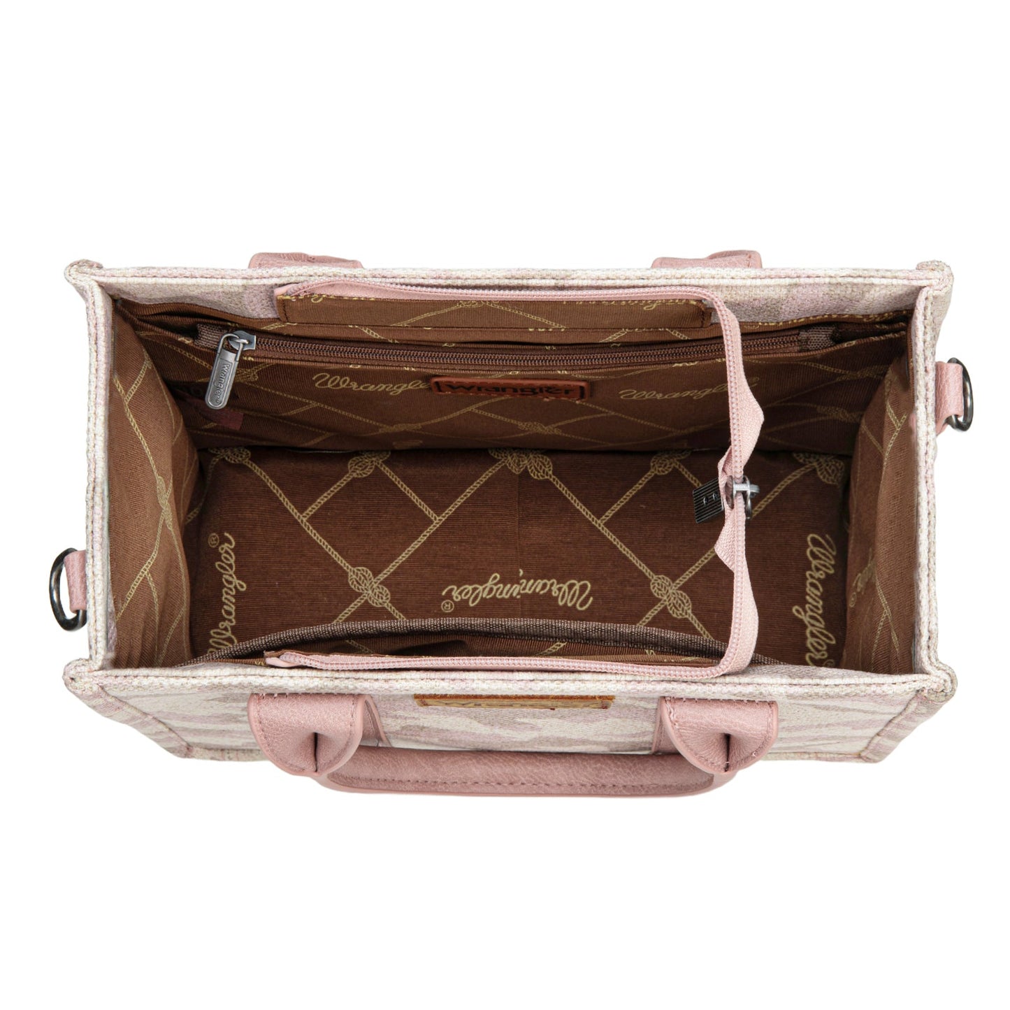 WG286-8120S  Wrangler Camo Print Tote/Crossbody - Pink