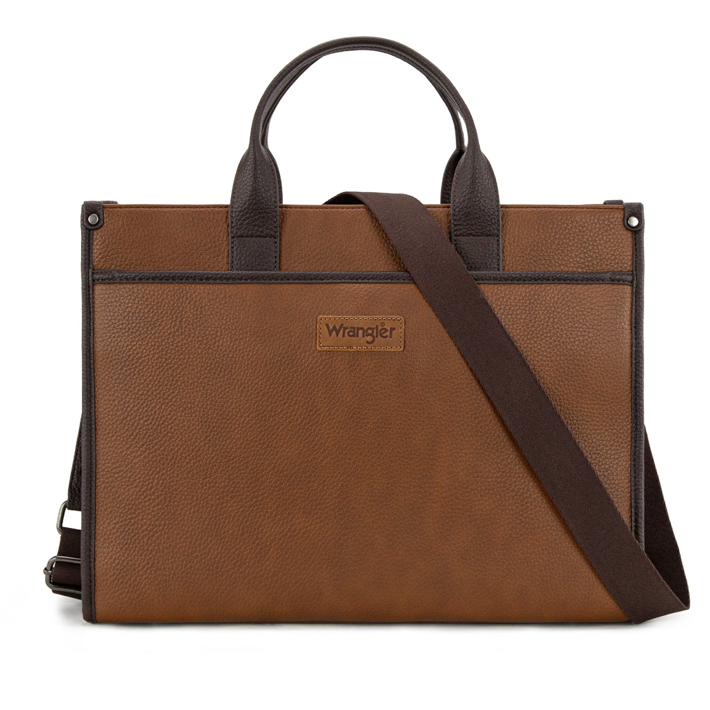 WG288-8119  Wrangler Carry-All Large Tote Work Tote /Crossbody - Brown-Coffee