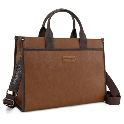 WG288-8119  Wrangler Carry-All Large Tote Work Tote /Crossbody - Brown-Coffee