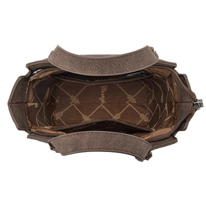 WG296-8014CF   Wrangler Leopard Print Tote/Crossbody - Coffee