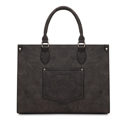 WG296-8625BK    Wrangler Leopard Print Wide Tote Bag/Crossbody