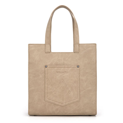 WG296-8900TN    Wrangler Leopard Print Tote Bag- Tan
