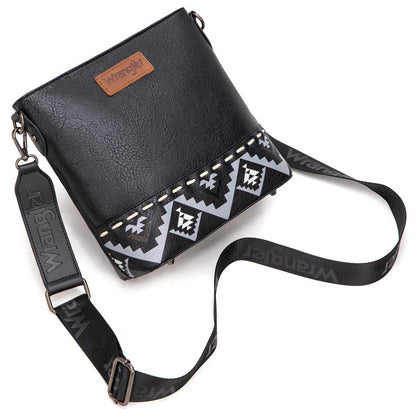 WG297G-8360BK   Wrangler Aztec Print Crossbody Bag -Black