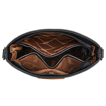 WG297G-8360BK   Wrangler Aztec Print Crossbody Bag -Black