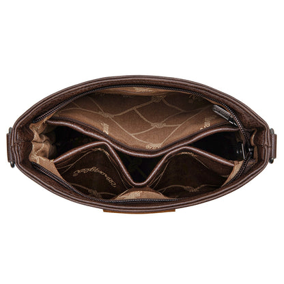WG297G-8360CF   Wrangler Aztec Print Crossbody Bag -Coffee