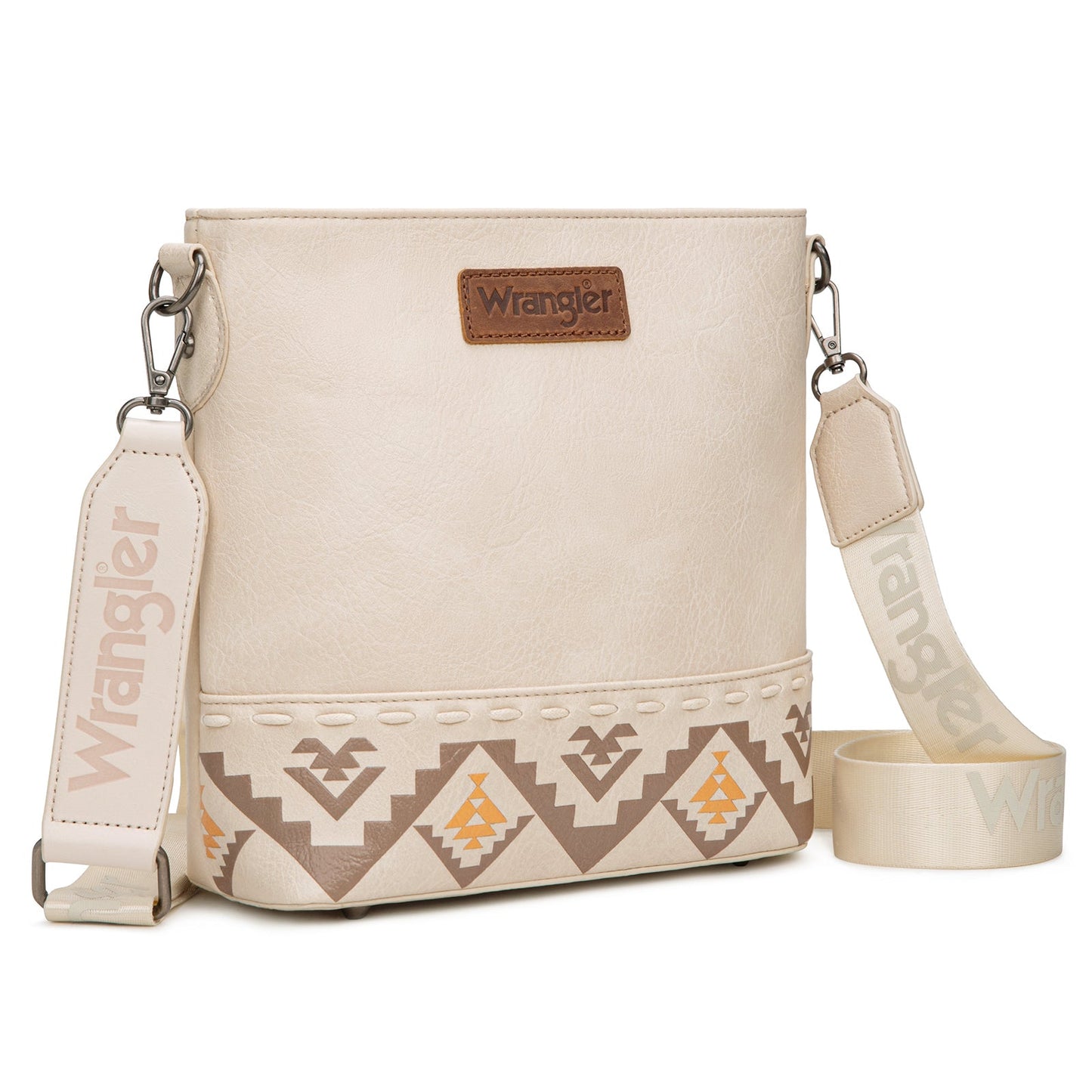 WG297G-8360TN  Wrangler Aztec Print Crossbody Bag -Tan