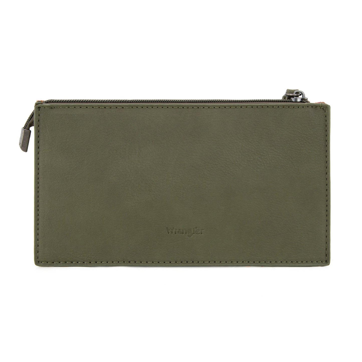 WG313-181  Wrangler Sherpa Aztec Canvas  Clutch - Green