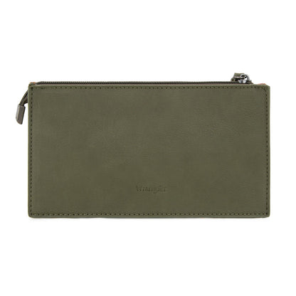 WG313-181  Wrangler Sherpa Aztec Canvas  Clutch - Green