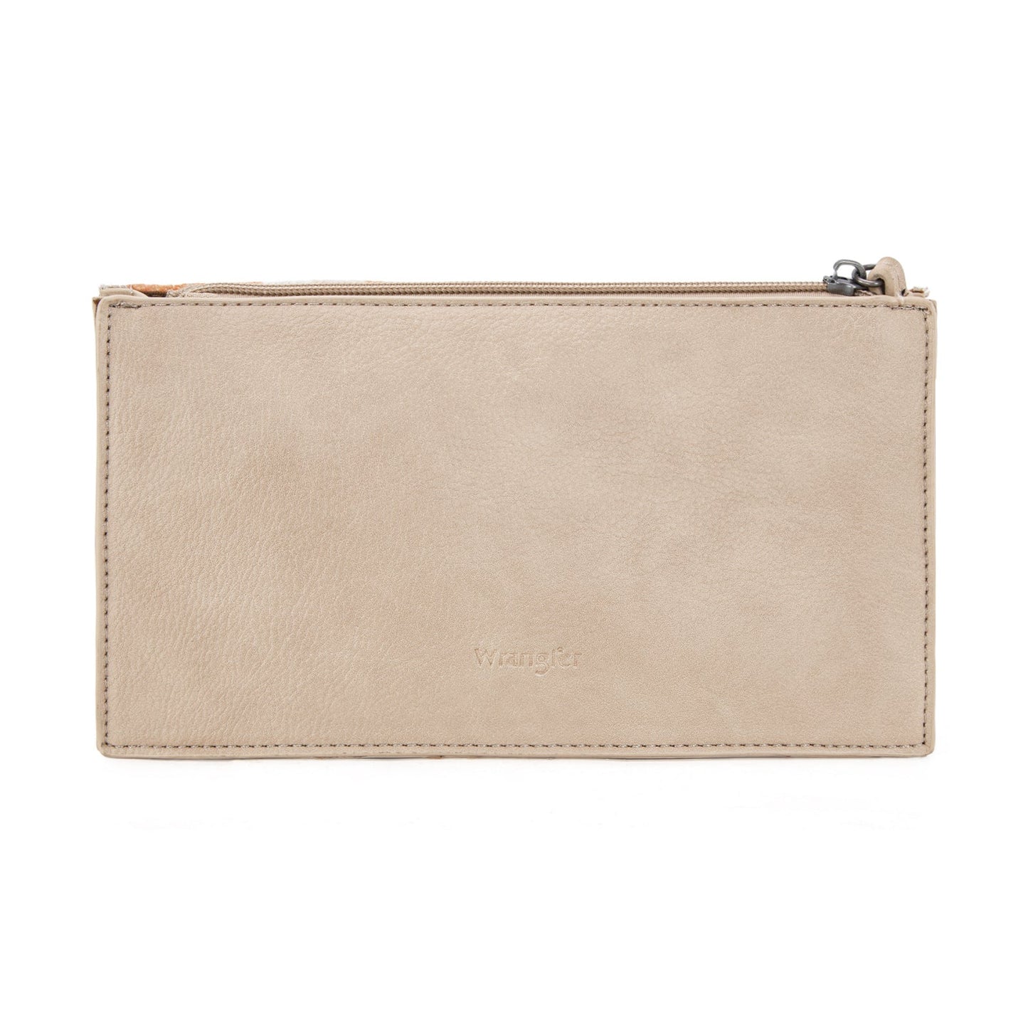WG313-181  Wrangler Sherpa Aztec Canvas  Clutch - Tan