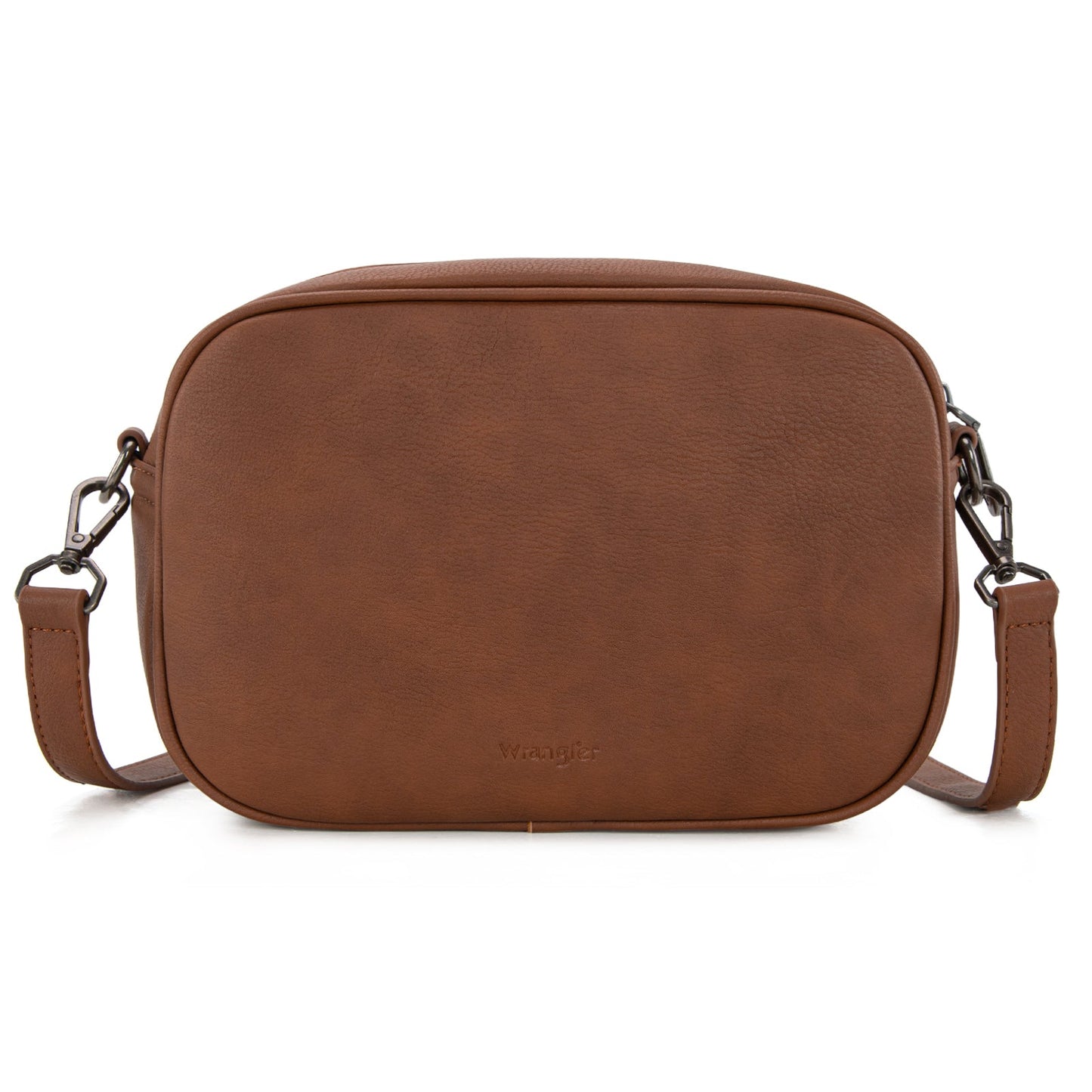 WG313-8365   Wrangler Sherpa Aztec Canvas Crossbody - Brown
