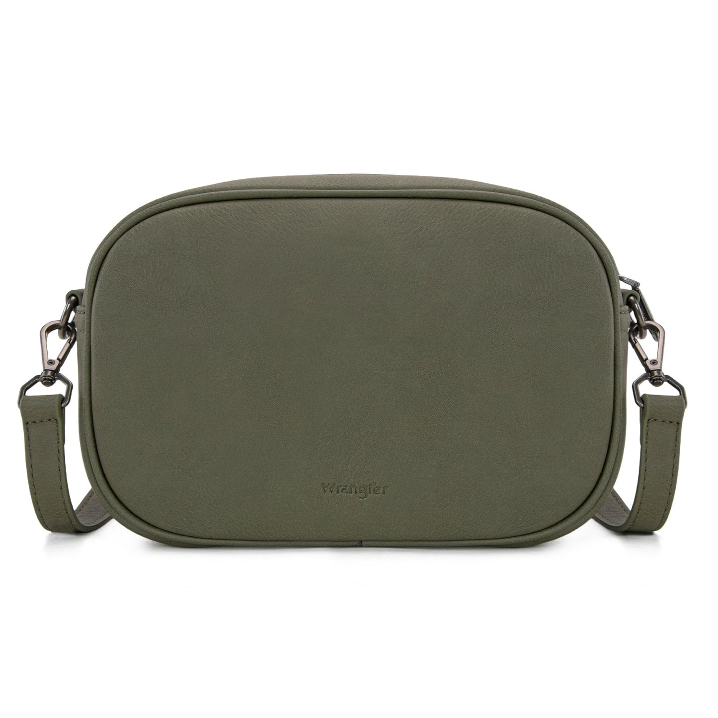 WG313-8365   Wrangler Sherpa Aztec Canvas Crossbody - Green