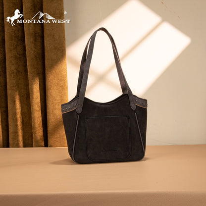 MW1344-8250 Montana West Embroidered Boot Scroll Tote