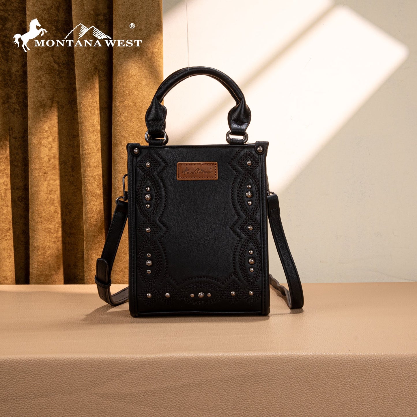 MW1334-1831  Montana West Embroidered Aztec Small Tote/Crossbody