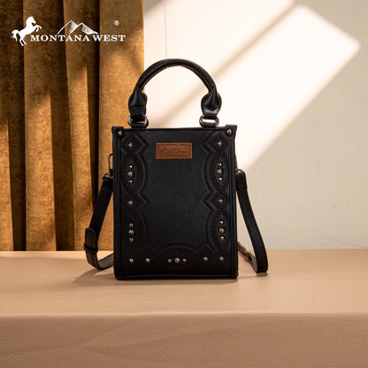MW1334-1831  Montana West Embroidered Aztec Small Tote/Crossbody