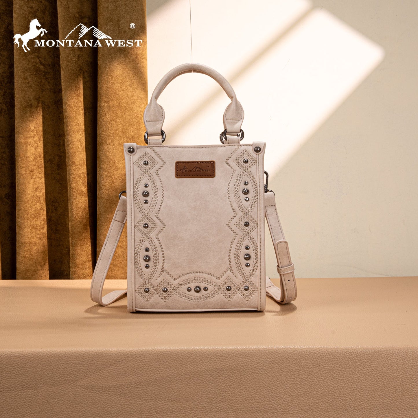 MW1334-1831  Montana West Embroidered Aztec Small Tote/Crossbody