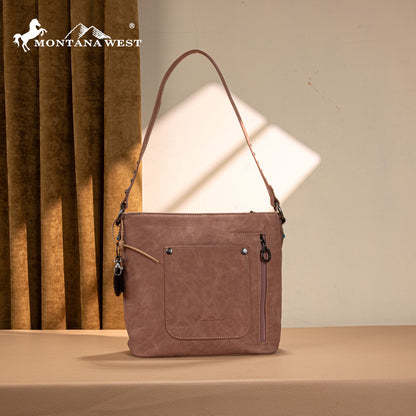 MW1335G-918  Montana West Embossed Collection Hobo Shoulder Bag